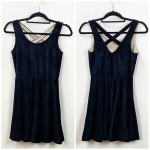 2/$30 Candie's Small Womens Black Knit Sleeveless A-line Dress